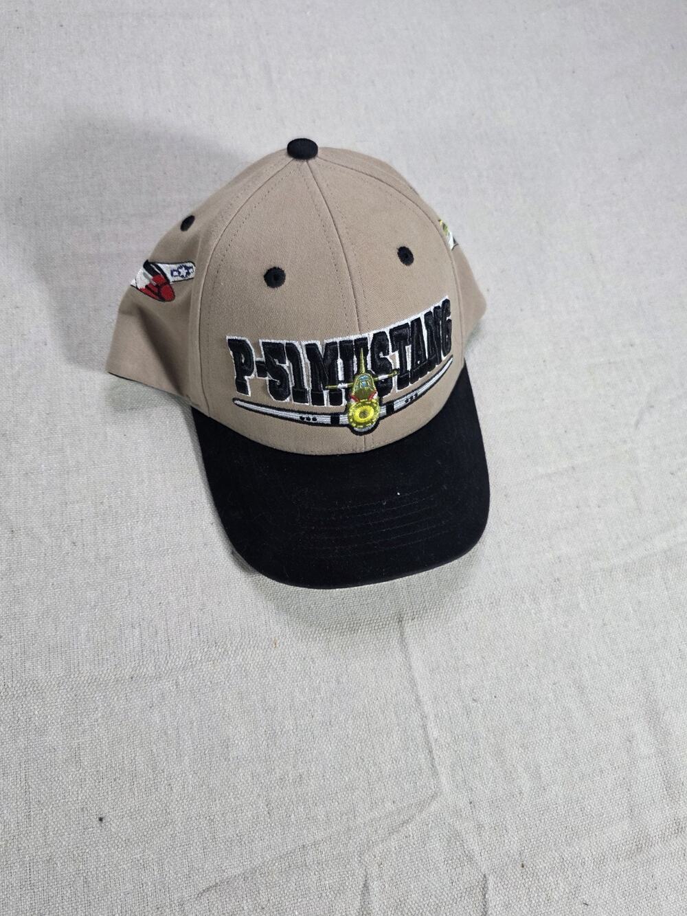 PSI Mustangs Air Force Fighter Plane Embroidered Adjustable Baseball Cap Hat